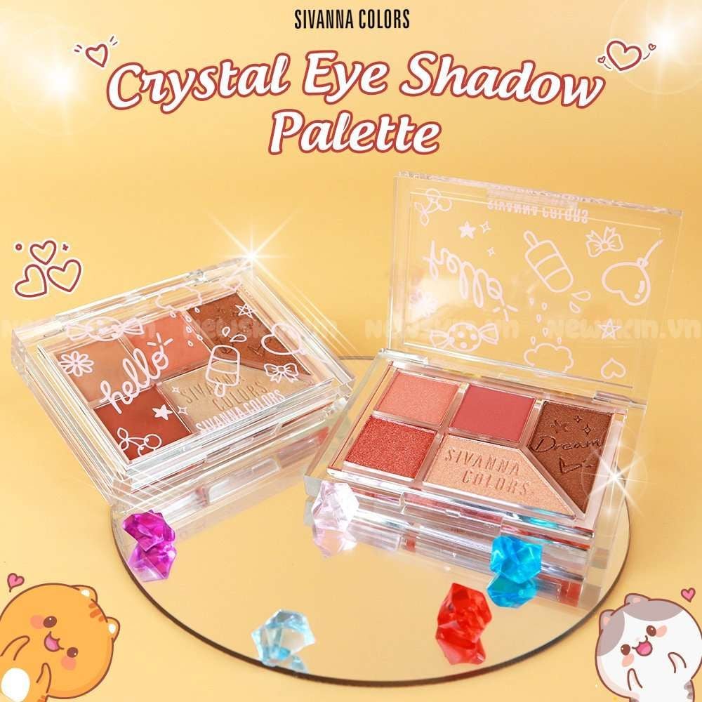 Phấn Mắt Sivanna Colors Crystal Eye Shadow Palette