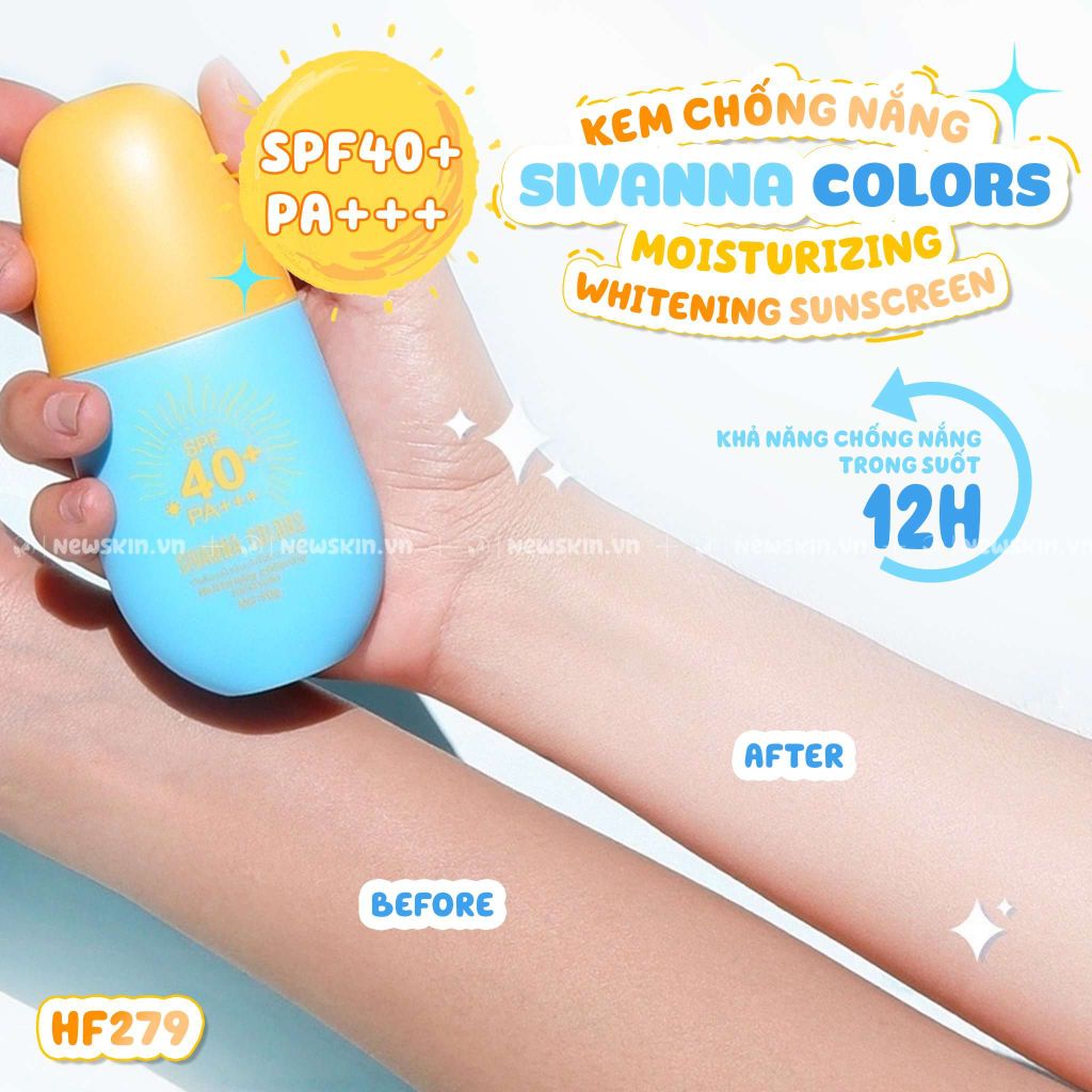 Kem Chống Nắng Sivanna Colors Moisturizing Whitening Sunscreen 80g