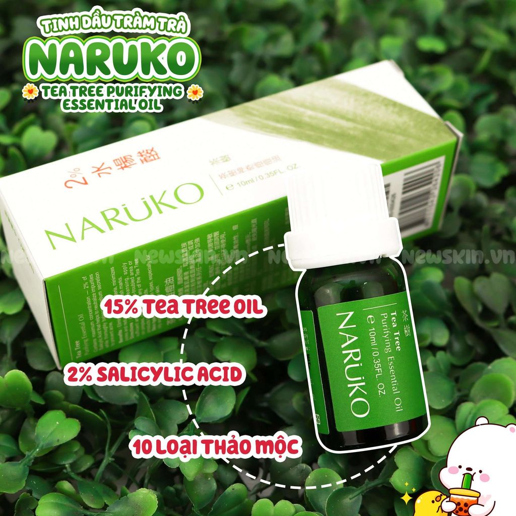 Tinh Dầu Tràm Trà- Chấm Mụn- Naruko Tea Tree Purifying Essential Oil 10ml