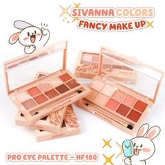 Phấn mắt Sivanna 10 ô kèm cọ tán Sivanna Colors Pro Eye Palette HF180