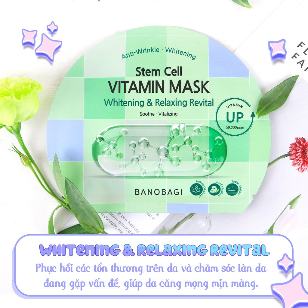 Mặt Nạ Giấy Banobagi Stem Cell Vitamin Mask 30g