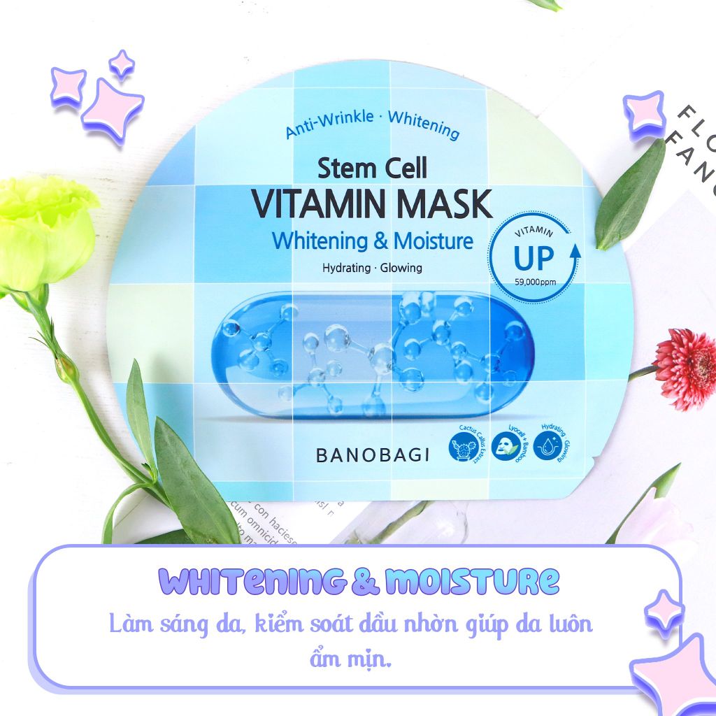 Mặt Nạ Giấy Banobagi Stem Cell Vitamin Mask 30g