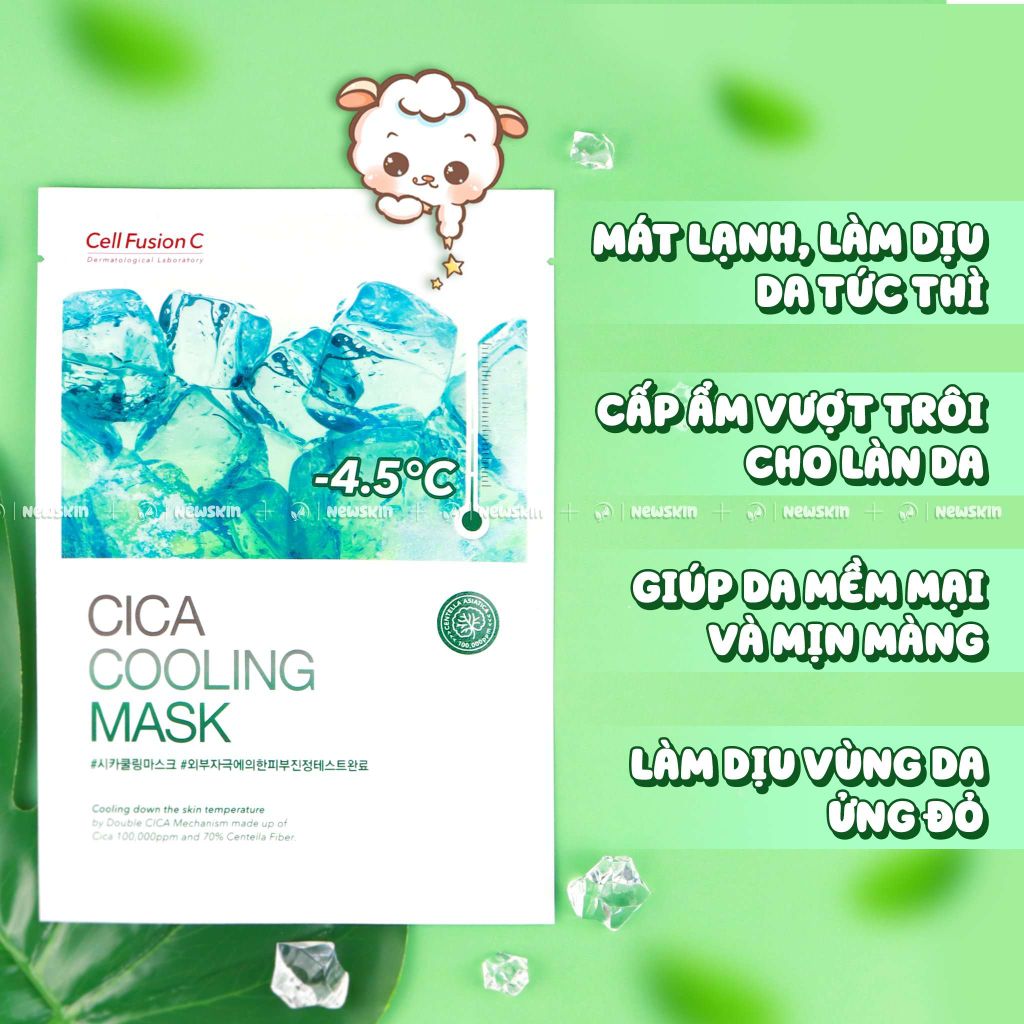 Mặt Nạ Cấp Ẩm Và Làm Dịu Da Khẩn Cấp Cell Fusion C Cica Cooling Mask