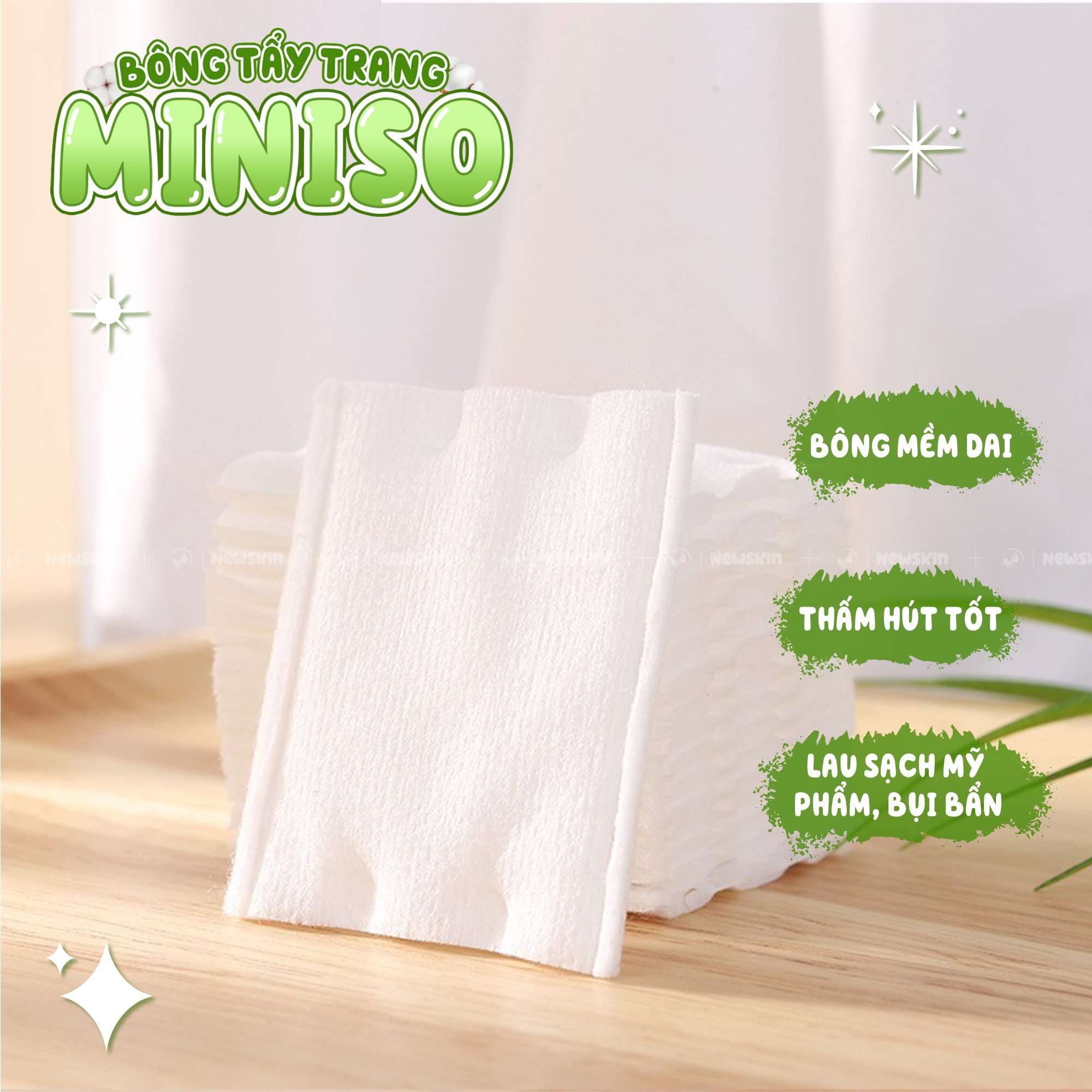 Bông Tẩy Trang Miniso (180 miếng)Bông Tẩy Trang Miniso Only The Purest (180 miếng) – Newskin.vn