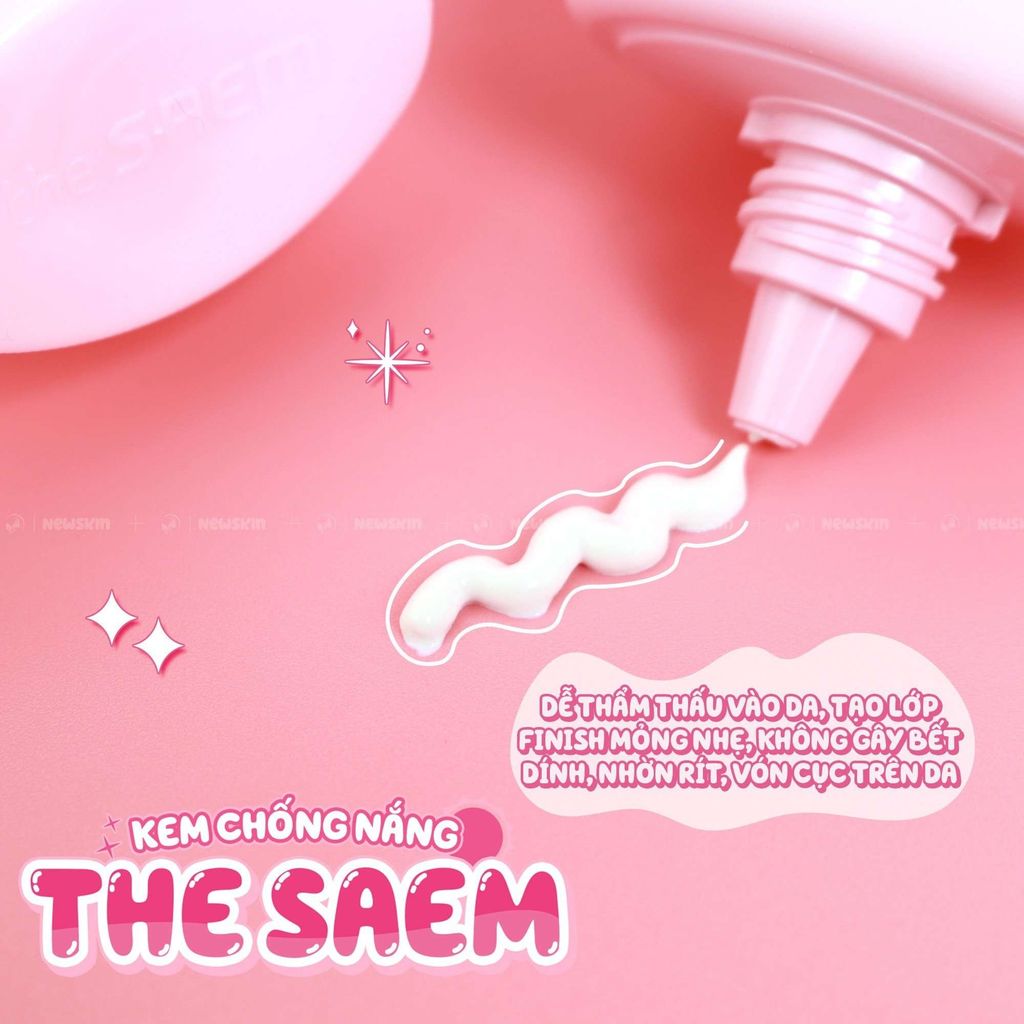 Kem Chống Nắng The Saem Eco Earth Pink Sun Cream SPF50+ PA++++ (50g)