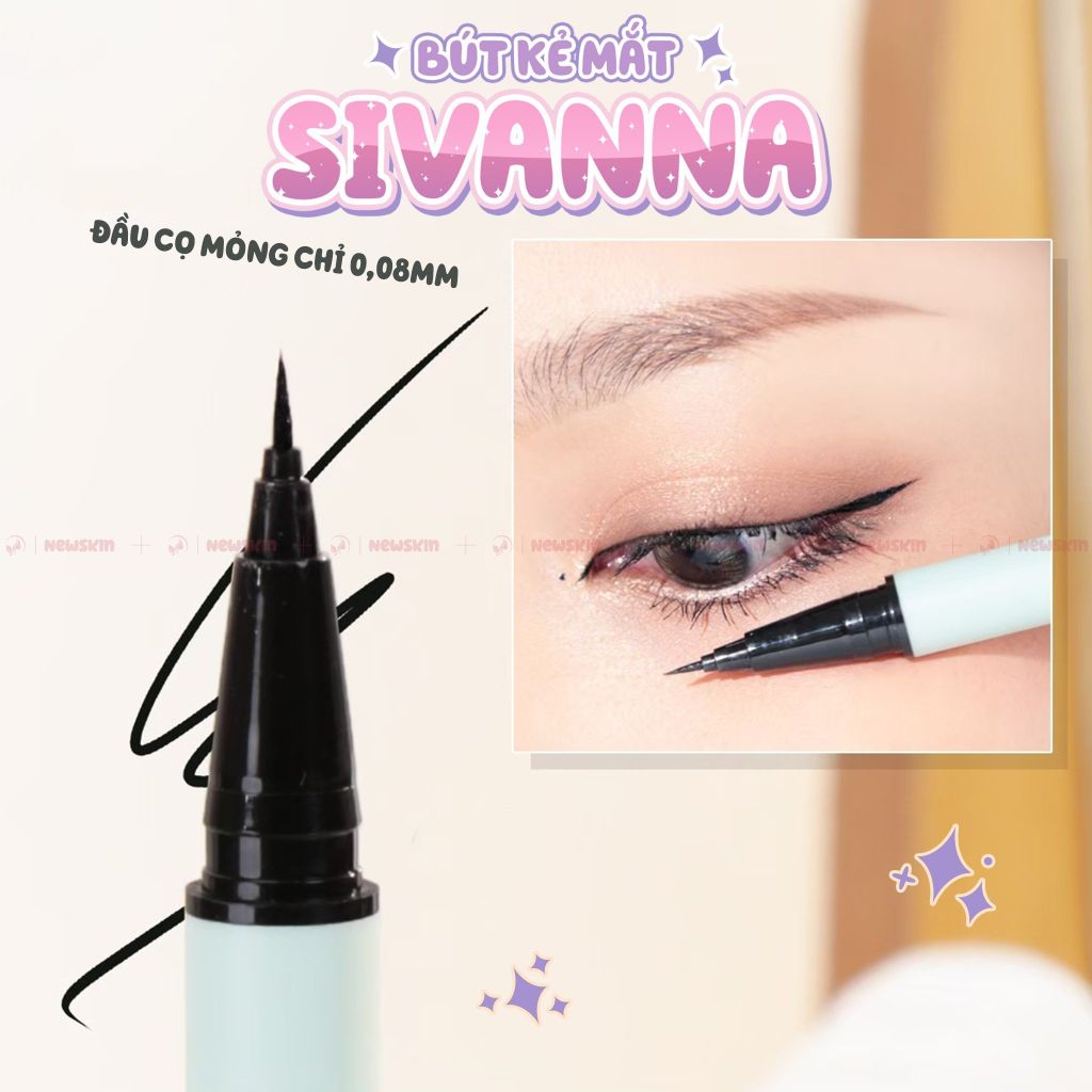 Bút Kẻ Mắt Lâu Trôi Sivanna Matcha Ink Liquid Eyeliner HF9029 0.6g