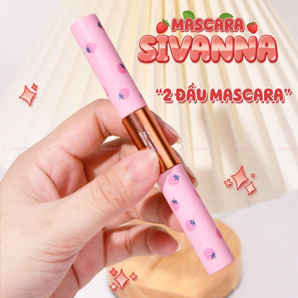 Mascara 2 đầu làm dài và dày mi Sivanna Colors Strawberry Duo HF9035