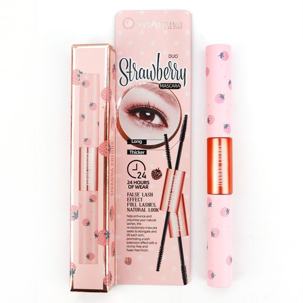 Mascara 2 đầu làm dài và dày mi Sivanna Colors Strawberry Duo HF9035