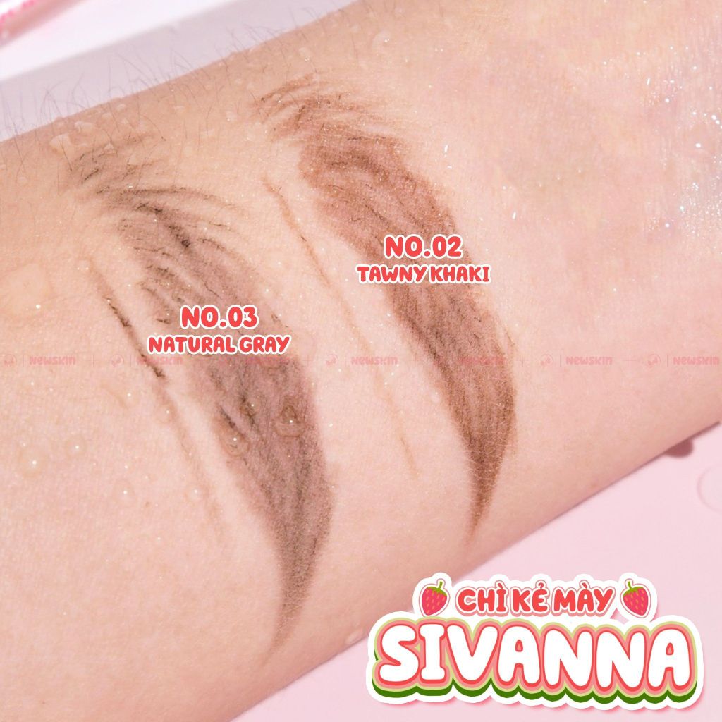 Chì kẻ mày siêu mảnh  Sivanna Colors Peach Skin Eyebrow Pencil HF5098