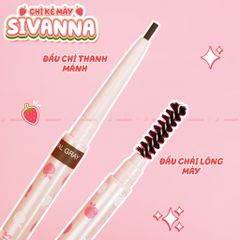 Chì kẻ mày siêu mảnh  Sivanna Colors Peach Skin Eyebrow Pencil HF5098