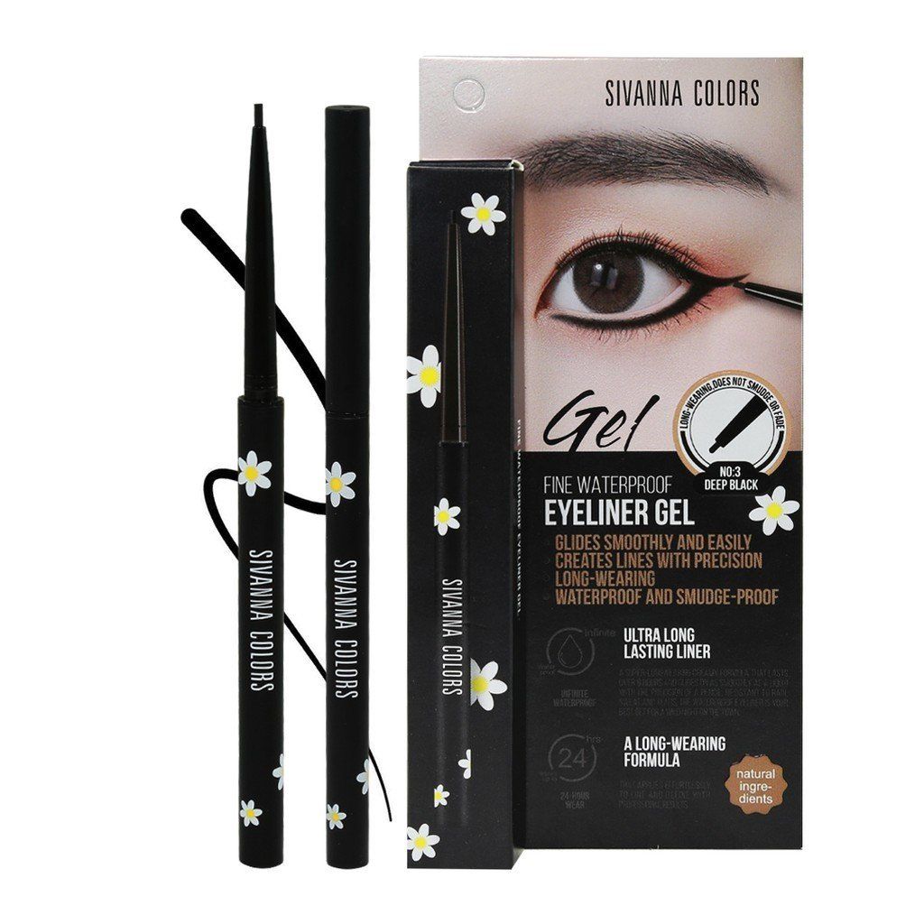 Chì Kẻ Mắt Siêu Mảnh Chống Trôi, Siêu Bền Sivanna Fine Waterproof Eyeliner Gel