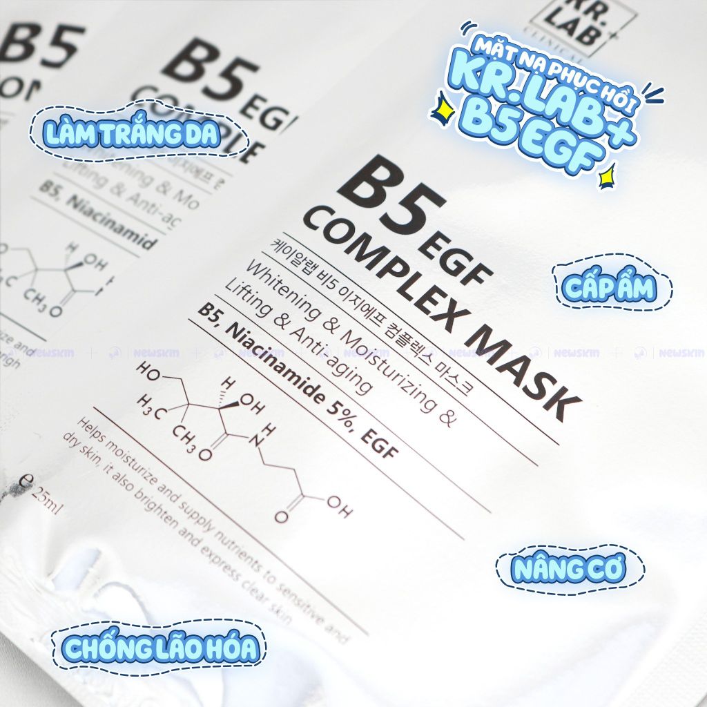 Mặt nạ dưỡng ẩm, phục hồi Kr.Lab+ B5 EGF Complex Mask