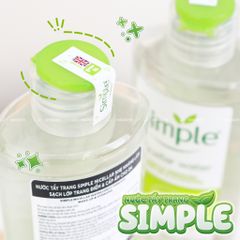 Nước Tẩy trang Simple Micellar Cleansing Water (removes make up) 200ml