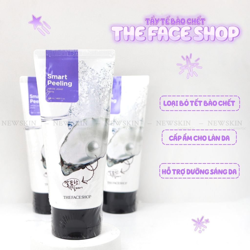 Tấy Tế Bào Chết Chiết Xuất Từ Ngọc Trai TheFaceShop Smart Peeling White Jewel 120ml