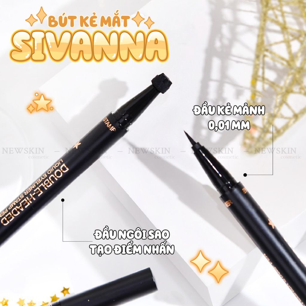 Kẻ mắt nước Sivanna Colors Double - Headed Liquid Eyeliner Stamp Pen HF9048