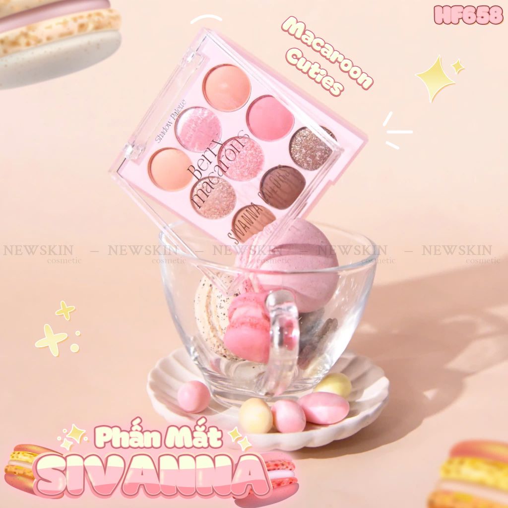 Phấn mắt Sivanna Colors Macarons Shadow Palette - HF658