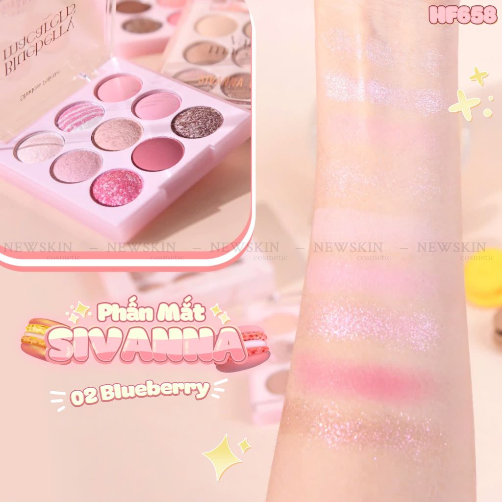 Phấn mắt Sivanna Colors Macarons Shadow Palette - HF658