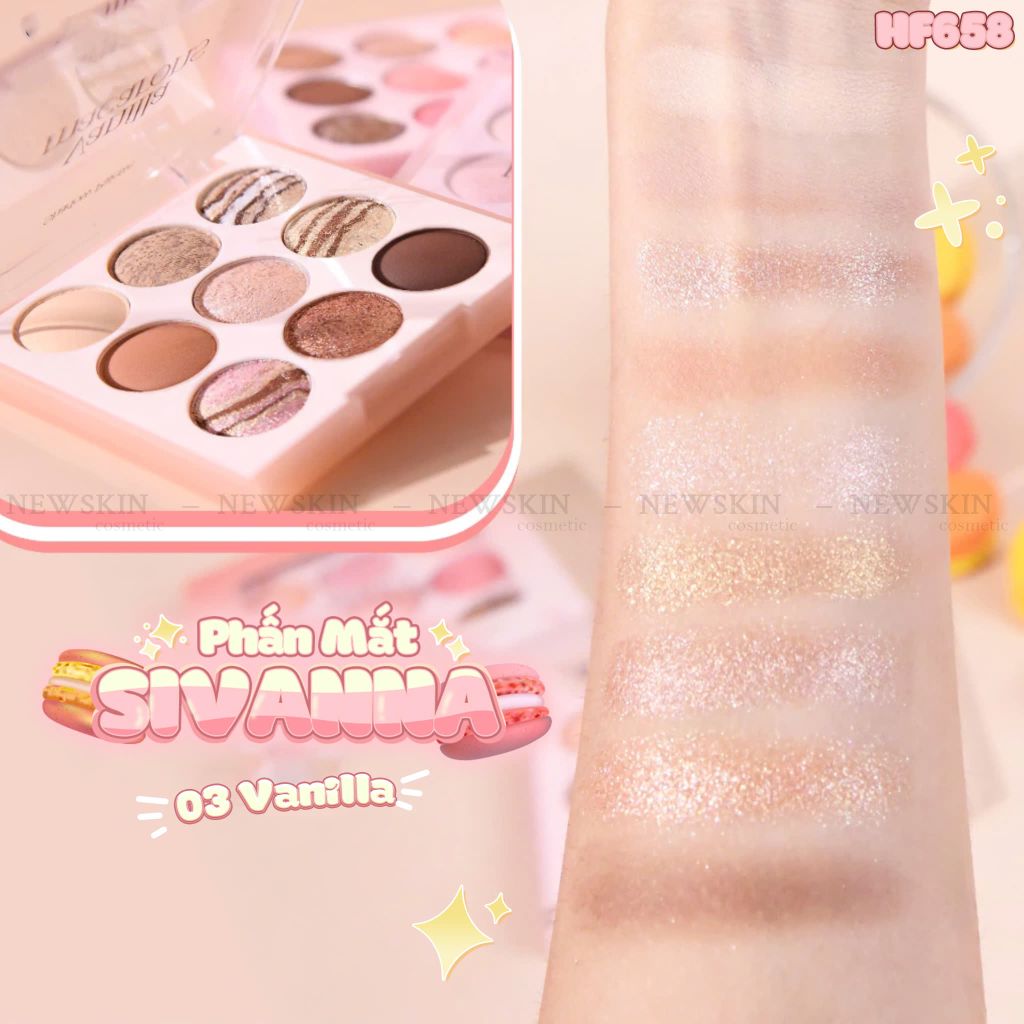 Phấn mắt Sivanna Colors Macarons Shadow Palette - HF658