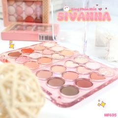 Bảng Phấn Mắt 12 ô Mịn Lì Kèm Nhũ Sivanna Colors Wafer Berry Eye Palette HF635