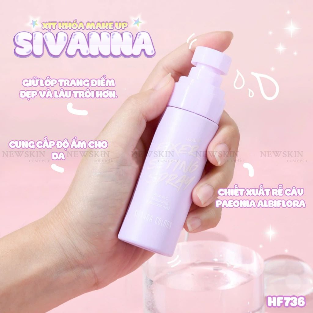 Xịt khóa nền Sivanna Colors Make Up Fixer Setting Spray HF736
