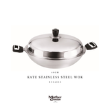  KATE STAINLESS STEEL WOK 40CM 