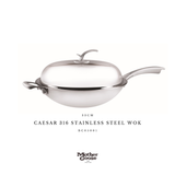  CAESAR 316 STAINLESS STEEL WOK 33CM 