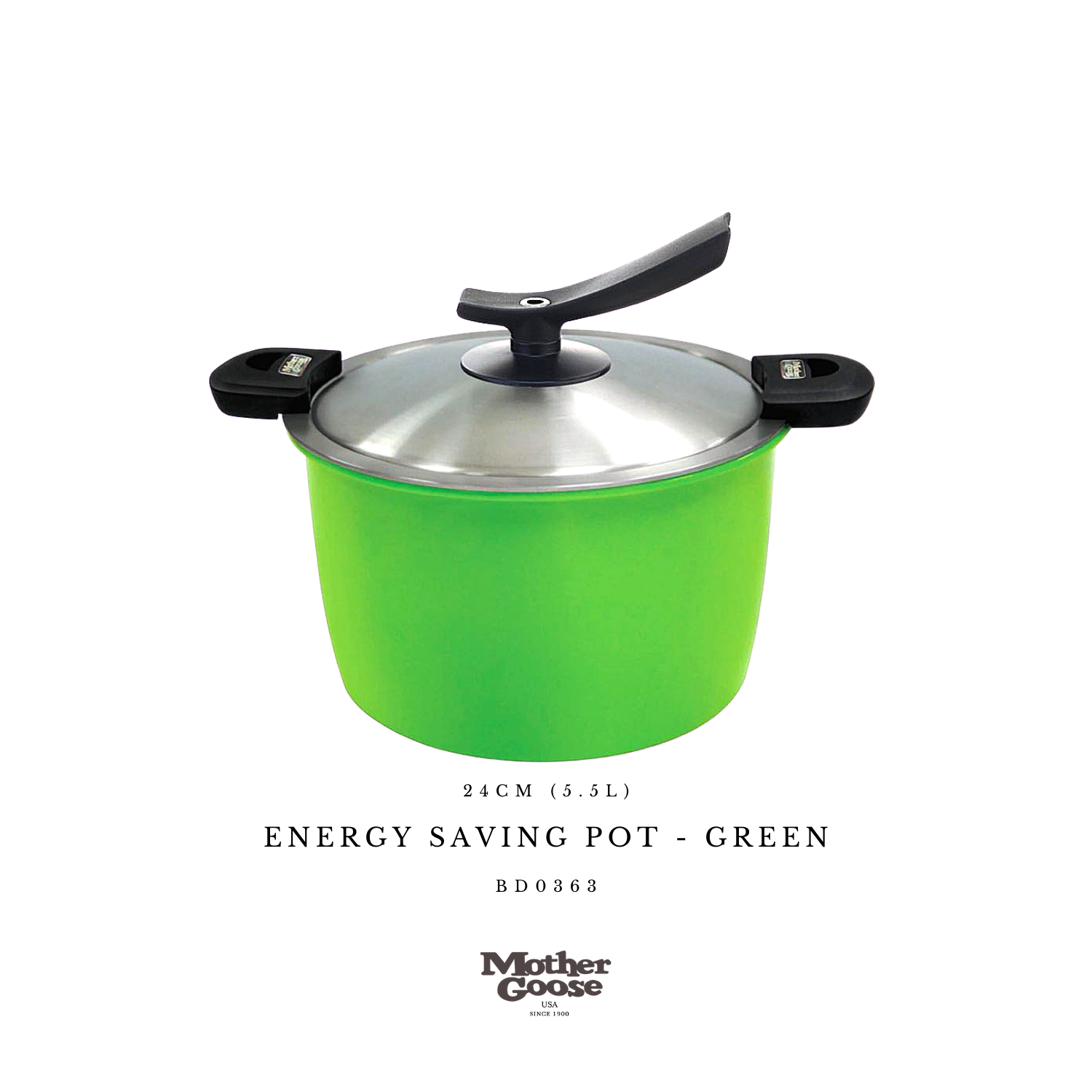  ENERGY SAVING POT-GREEN 24CM 