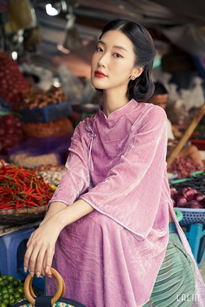  Áo Dài Nhung Diễm ngọc 