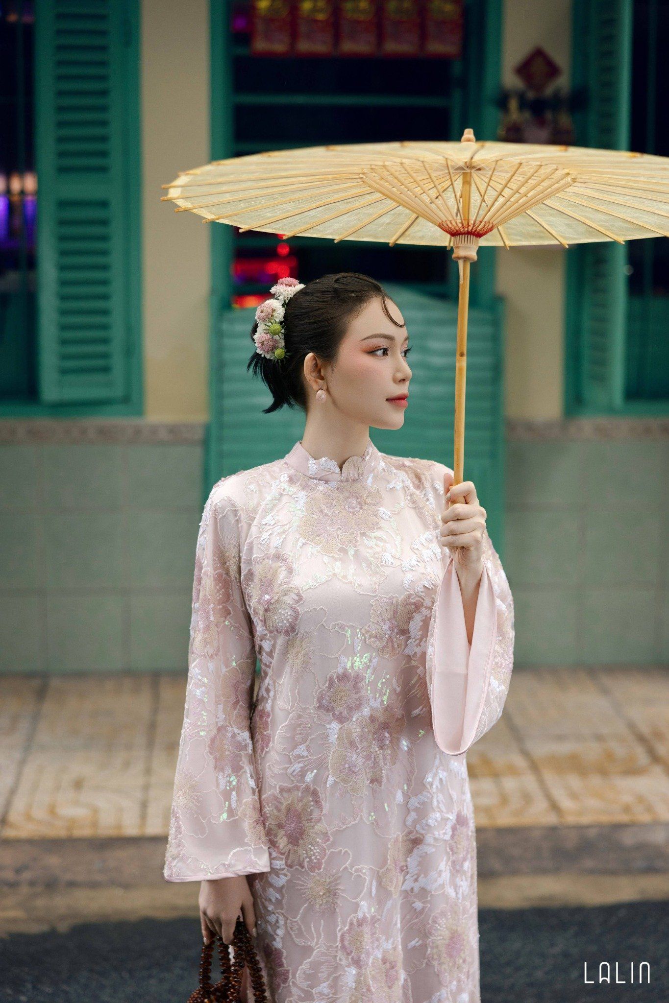 Áo Dài Kim Sa Phấn Chi
