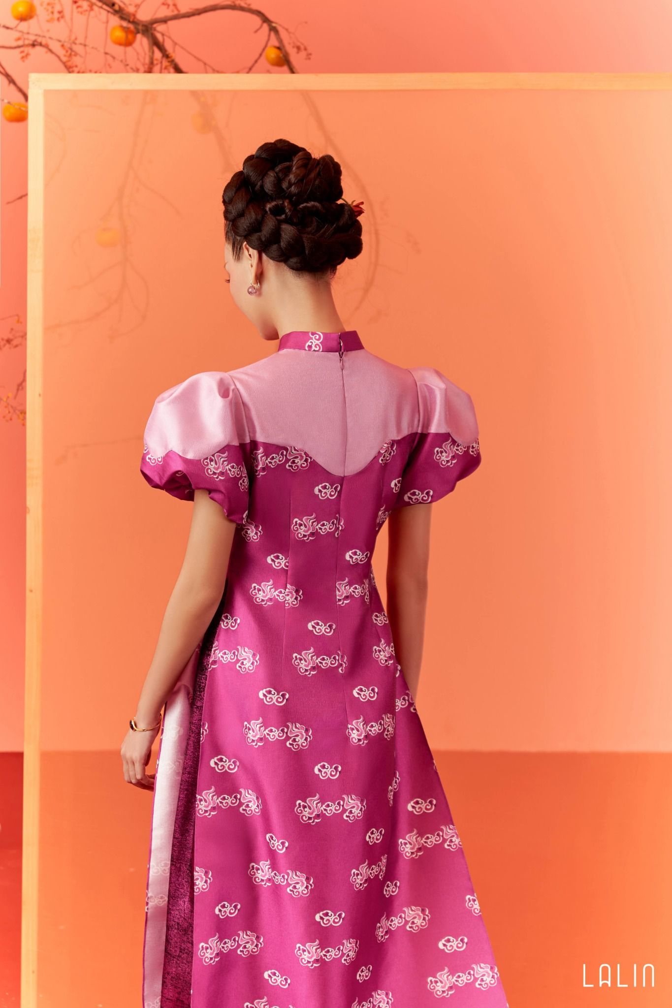 Áo Dài Tafta Khởi Hồng