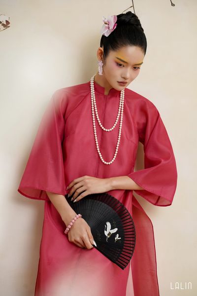  Áo Dài Tơ Chu Ninh 