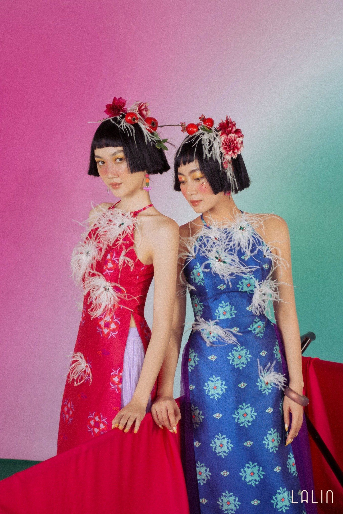 Áo Dài Cổ Yếm Vân Vũ