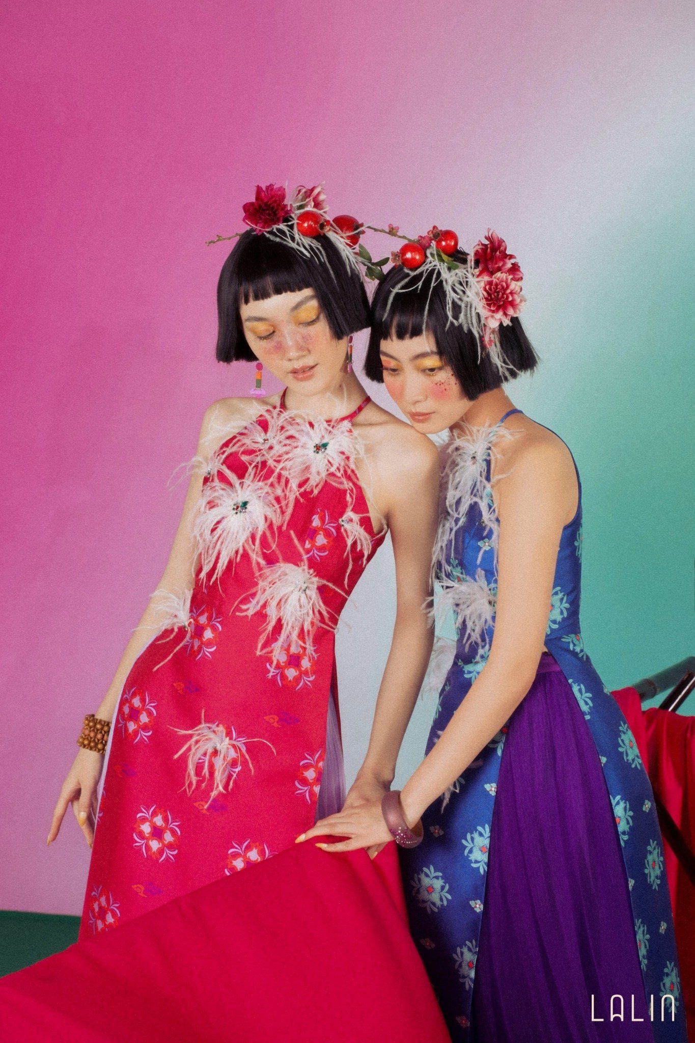 Áo Dài Cổ Yếm Vân Vũ