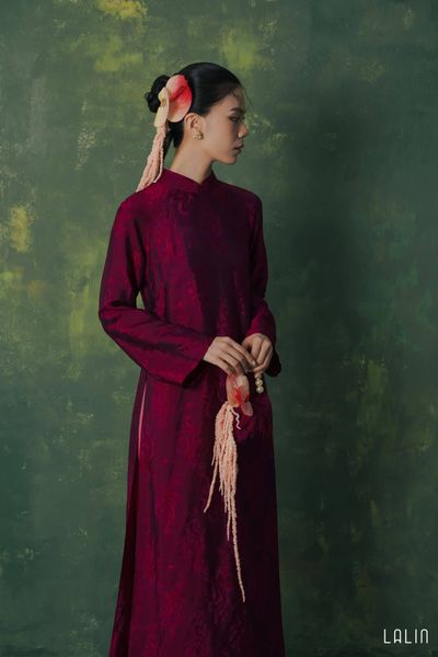  Áo Dài Tơ Tằm Chu Loan 