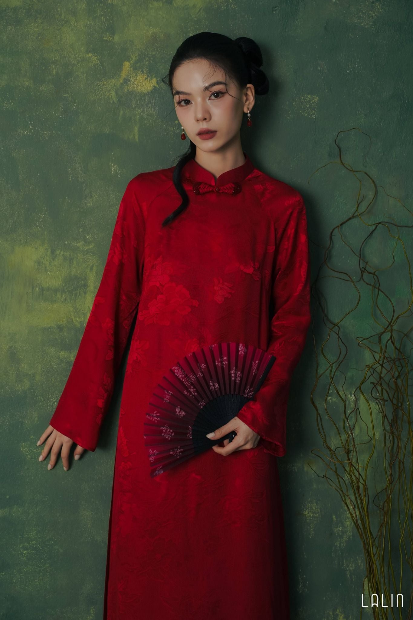 Áo Dài Tơ Tằm Giáng Kim