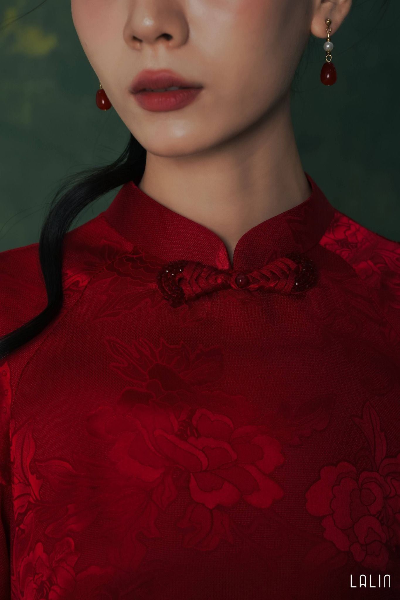 Áo Dài Tơ Tằm Giáng Kim