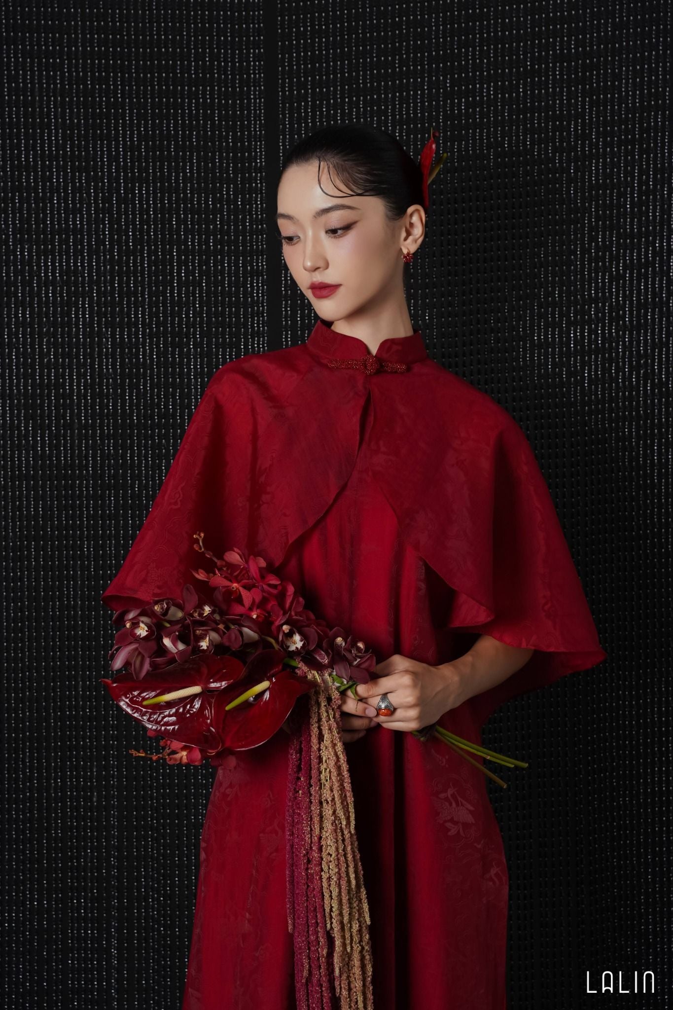 Set Áo Dài Tơ Vân Loan