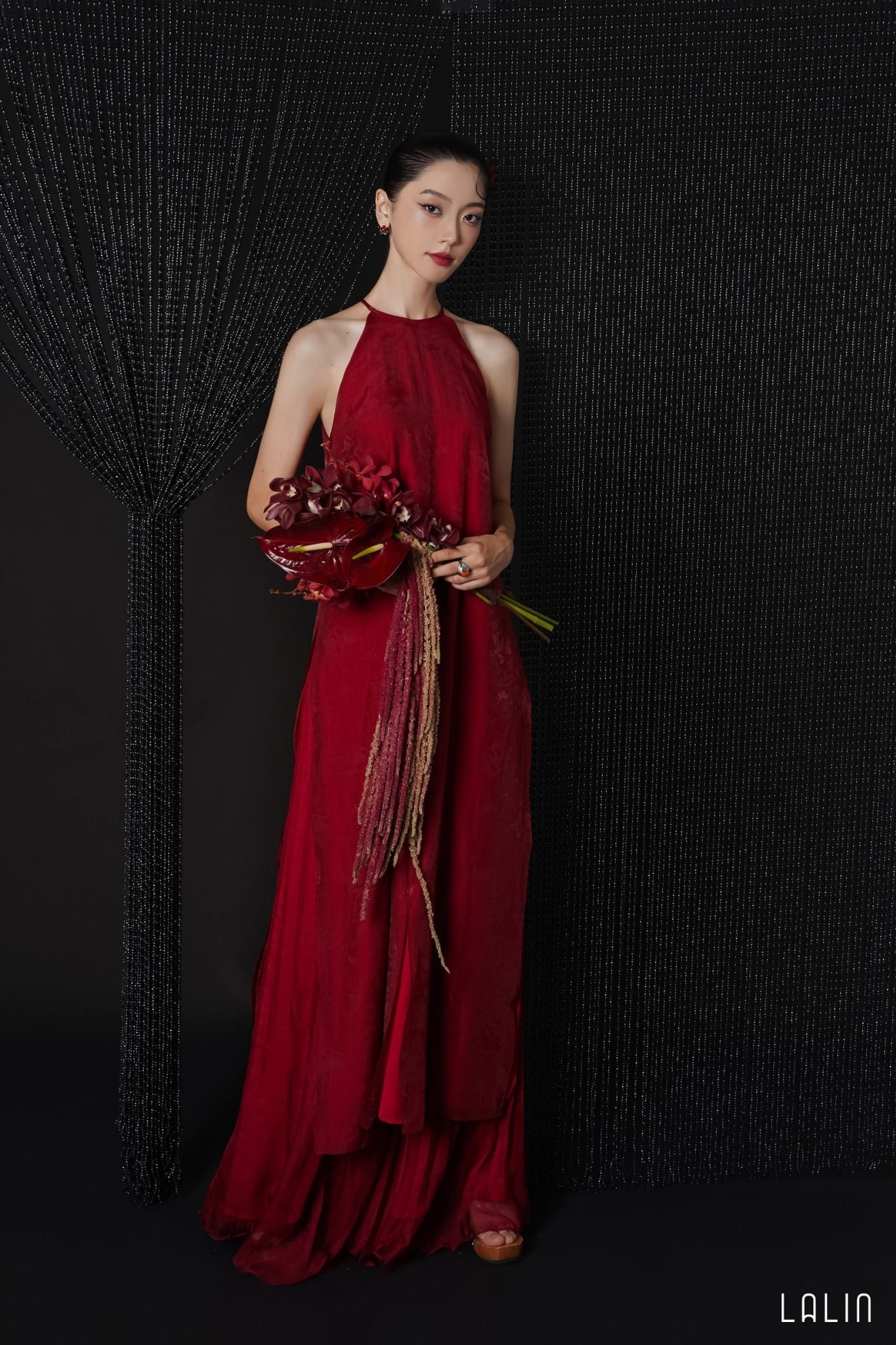 Set Áo Dài Tơ Vân Loan