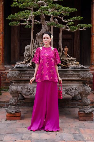  Áo Tơ Điểm Cúc 