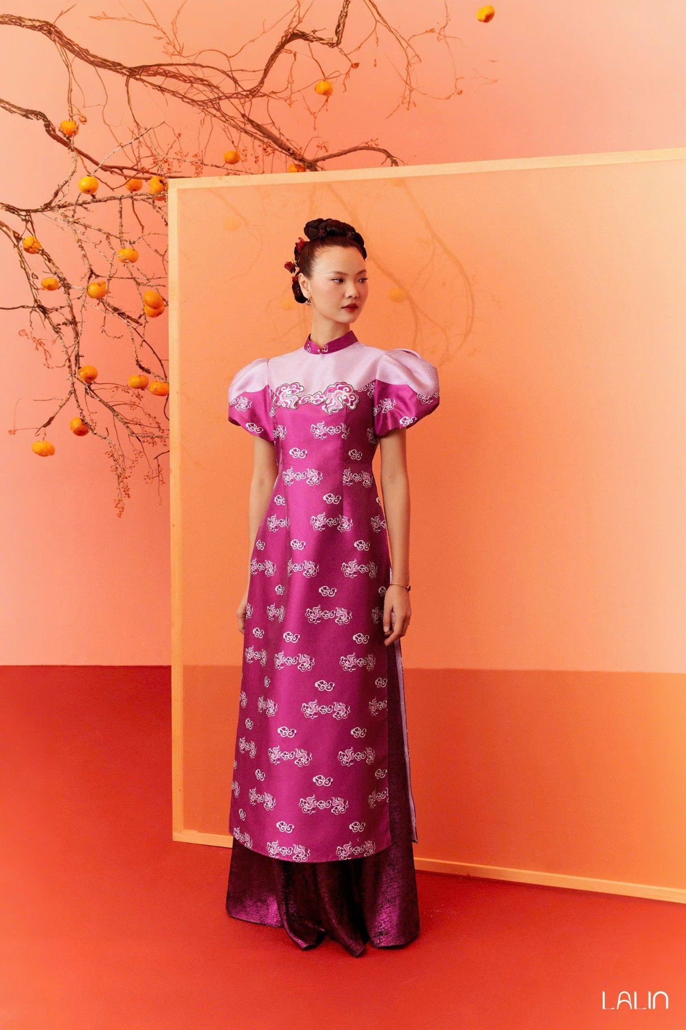 Áo Dài Tafta Khởi Hồng