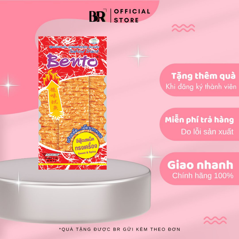 Snack Mực Tẩm Gia Vị Cay Ngọt Bento (Đỏ)