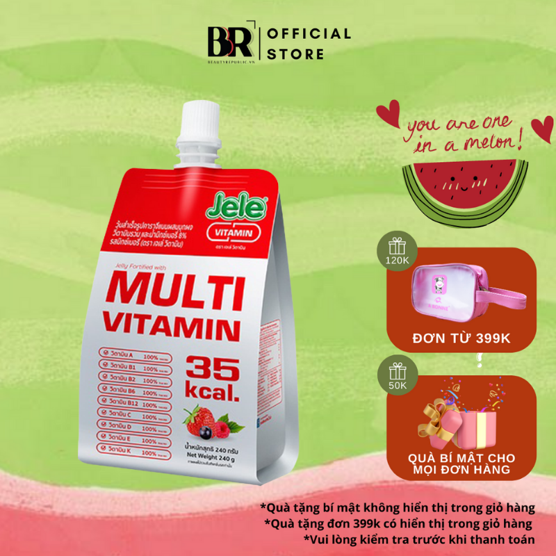  TPBS: Nước Ép Trái Cây Thạch Berry Hỗn Hợp Multi Vitamin Jele 240g 