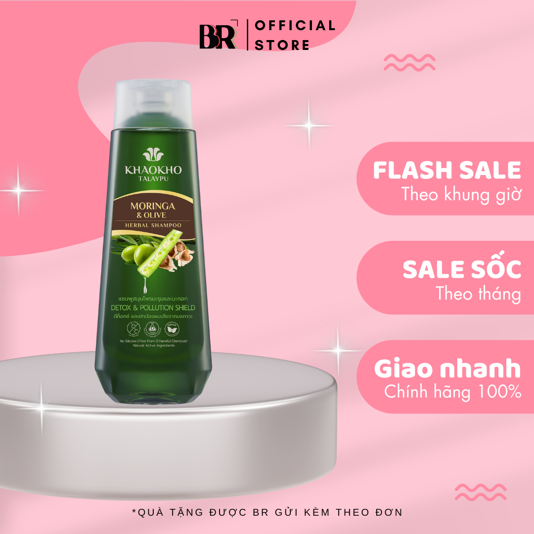 Dầu Gội Thảo Dược Chùm Ngây Và Ô-liu Khaokho Talaypu 330ml SKU: CACTK048P009500655 Hết hàng