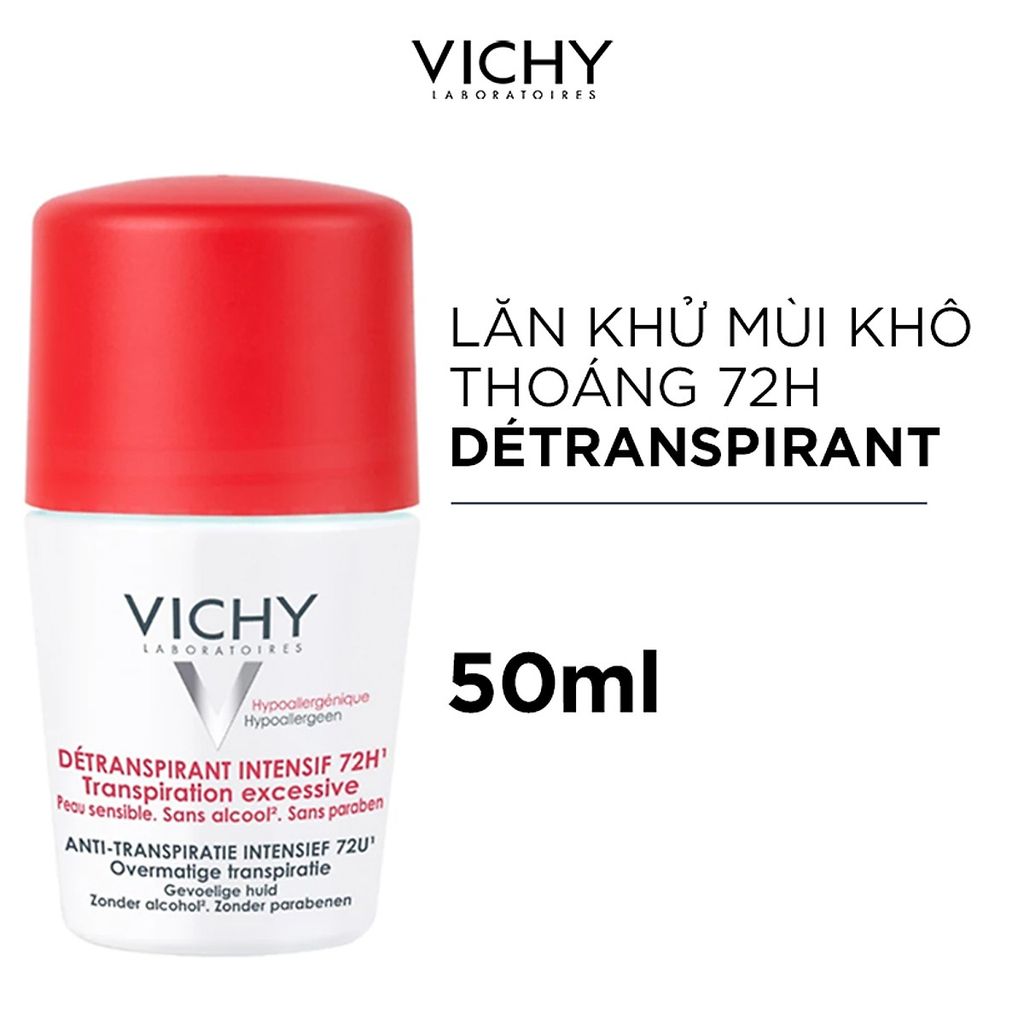  Lăn khử mùi Vichy Giúp Khô Thoáng Vùng Da Dưới Cánh Tay Suốt 72h 50ml 