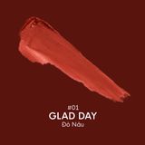  Son Kem Gilaa Long Wear Lip Cream # 01 Glad Day (Đỏ Nâu) 