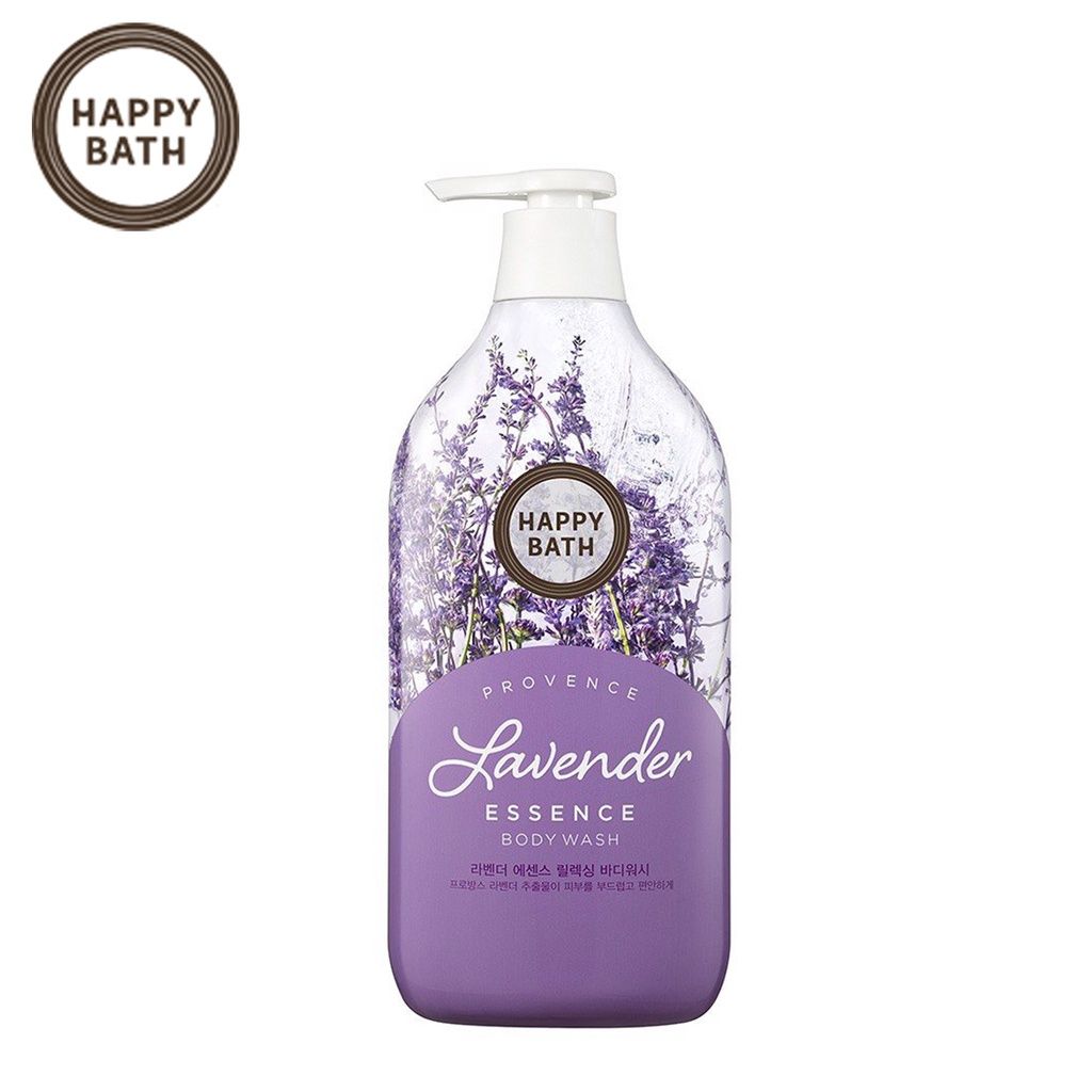  Sữa Tắm Happy Bath Tinh Chất Hoa Oải Hương Lavender Essence Relaxing Body Wash 900g 