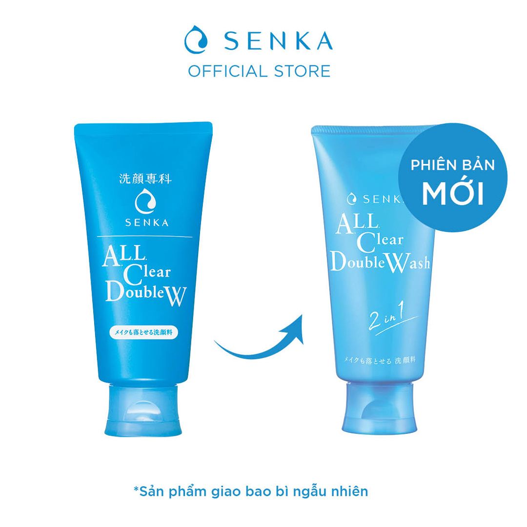  Sữa Rửa Mặt Tẩy Trang Senka All Clear Double Wash 120g 