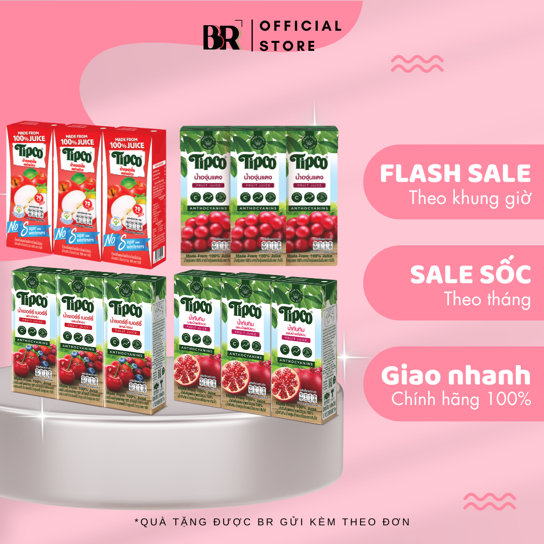 Tipco 100% Nước Ép 200ml