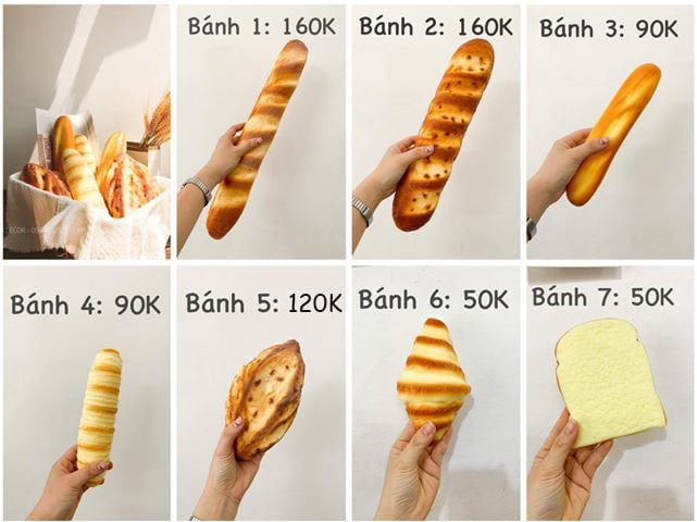  BST Mô hình bánh mỳ giả 