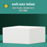  Khối hộp trắng bằng gỗ - Lập phương dẹt 